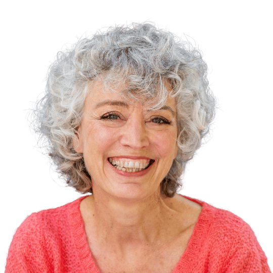 An older lady smiles, knowing we will help with her planned hospital stay.